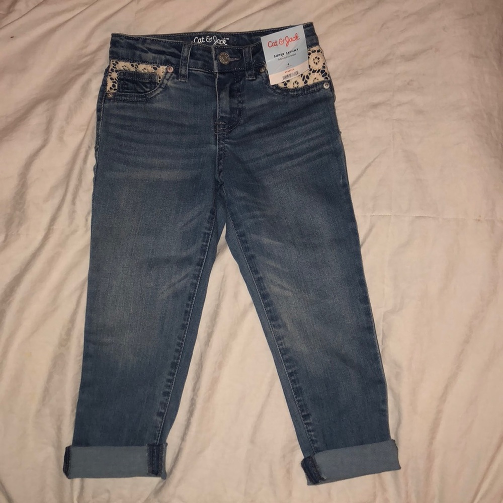 Cat & Jack Girls Cropped Jeans Size 6